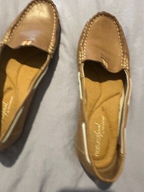 Naturalizer Women's Brown Leather Moccasin Slip-Ons